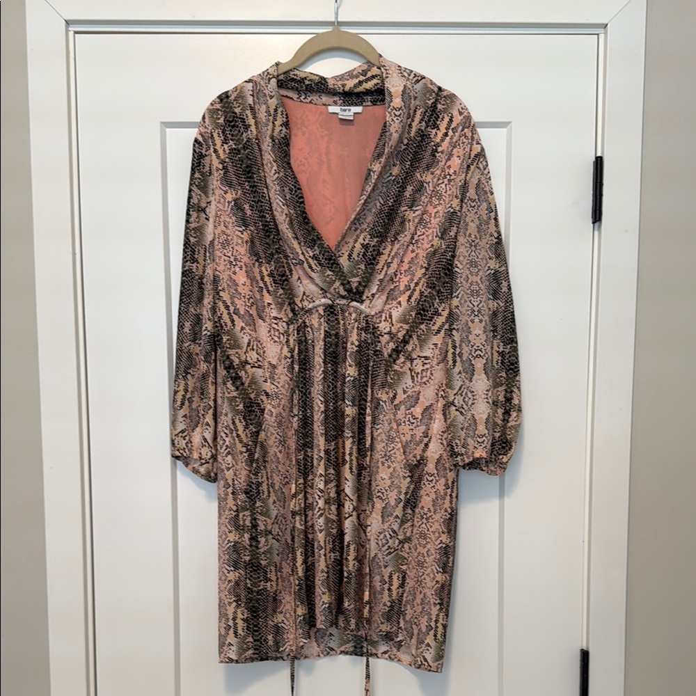 Bar III Snake Pattern Pink Dress